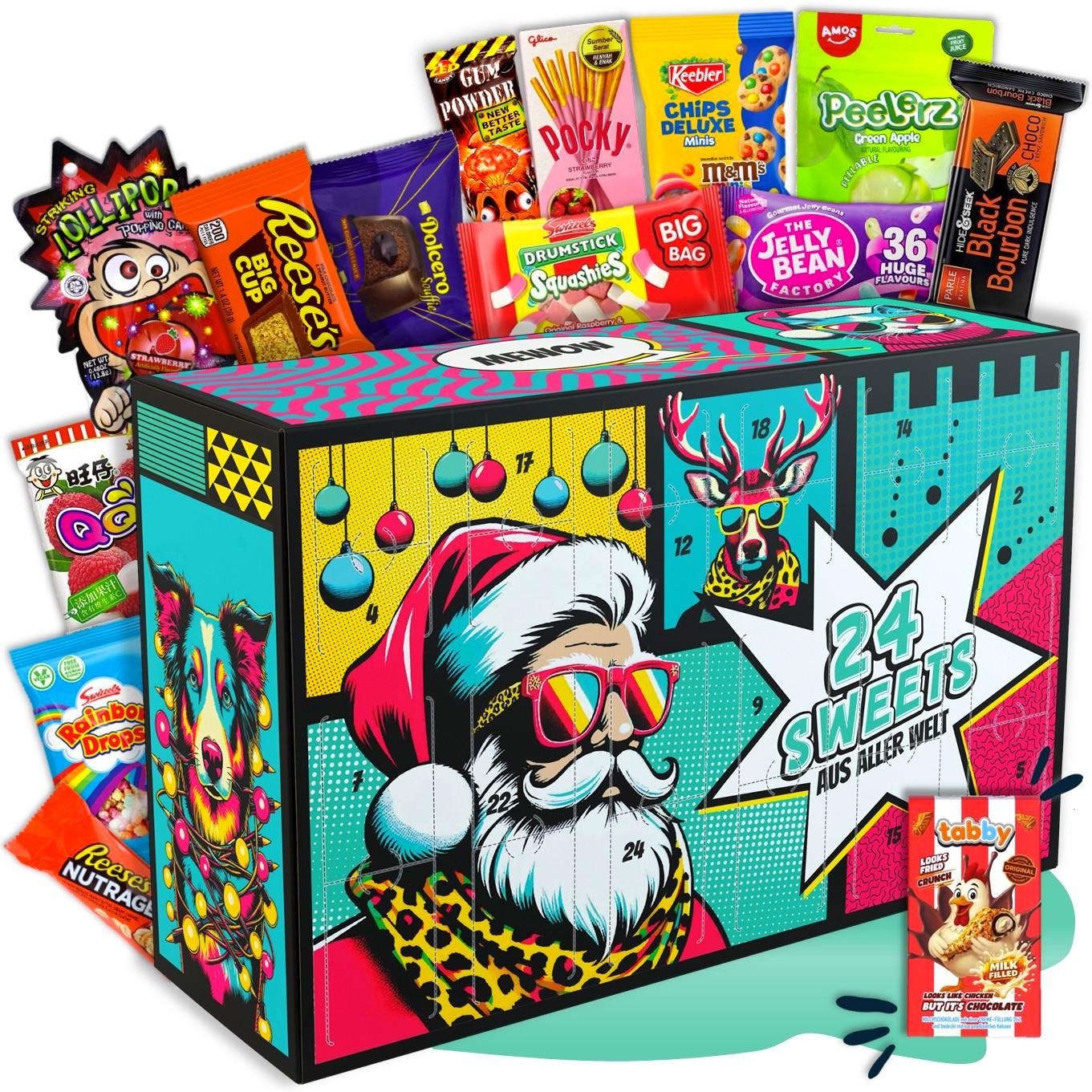 Adventskalender mit 24 Süßigkeiten aus aller Welt